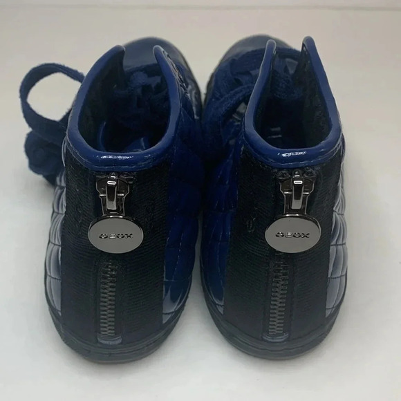 GEOX Quilted Hi Top Sneakers Cobalt Blue Size 9 Waterproof - Picture 8 of 14